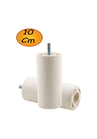 Bro Mobilya Kanepe Koltuk Baza Yükseltme Yükseltici M8 Civatalı Destek Ayağı Ayakları Beyaz 10cm. B Diğer
