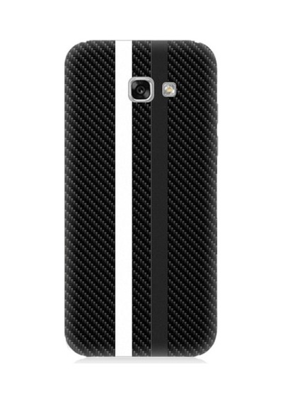 Samsung Galaxy A3 2017 Uyumlu Siyah Beyaz Karbon Motif Desenli Silikon Kılıf