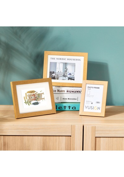 Vusıgn Vs650 Mdf Fotoğraf Çerçevesi 10x15 Cm Ahşap Renk - Duvar Askılı Çerçeve