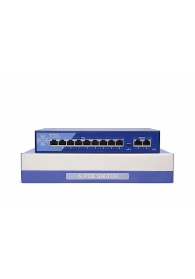 3dcool 3d-pse08 10 Port Kamera Poe Switch 8xpoe 2xuplink 120w 250mt