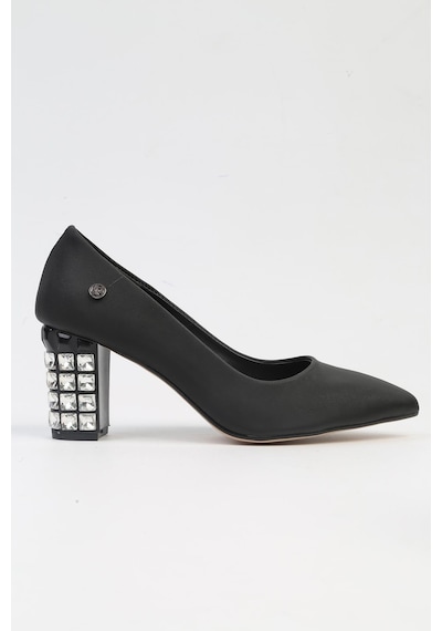 Pierre Cardin Pc-51201 - 3478 Siyah Saten - Kadın Topuklu Ayakkabı 001