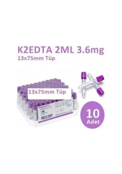 Bd Vacutainer Kan Alma Tüpü, 100 Adet, Mor Kapak