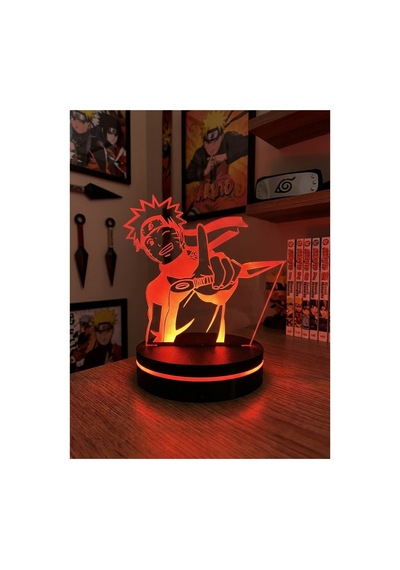 Naruto Itachi 3d Led Gece Lambası Anime Severlere Özel Dekoratif Masa Lambası