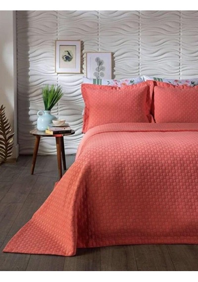 Doqu Home Beste Çift Kişilik Yatak Örtüsü Nar Çiçeği Pembe