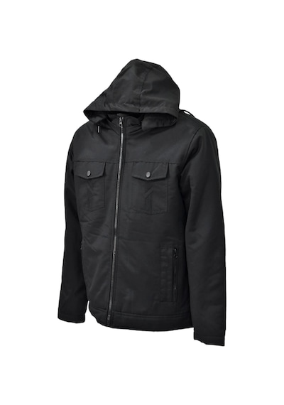 Erkek Spor Kapüşonlu Mont Bgl-st03938 Siyah