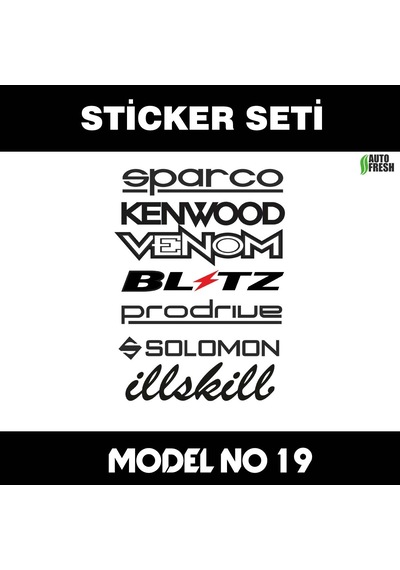 Oto Kapı Yazı Sticker - Çoklu Sticker Etiket