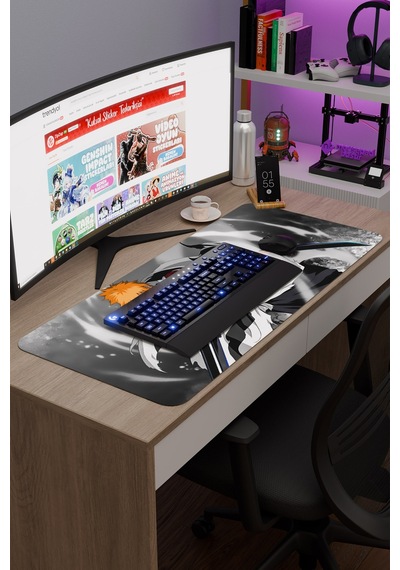 Bleach Anime V1 - 90x40 Xxl Gaming Kauçuk Kaymaz Taban Mouse Pad Fare Altlığı
