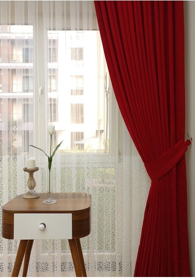 Evdepo Home Kırmızı Fon Perde Tek Kanat (540356104) Kırmızı Evdepo Home Kırmızı Fon Perde Tek Kanat (540356104) Kırmızı