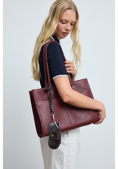 Shule Bags Madison Gözlük Kılıflı Omuz Çantası Bordo