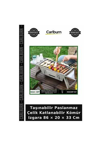Özel Üretim Kamp Piknik Mangal Taşınabilir Paslanmaz Çelik Katlanabilir Kömür Izgara 86 20 33 Cm Diğer