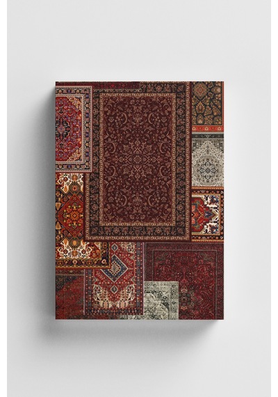 Etnik Kolaj Serisi 2 - Bordo Defter Çok Renkli