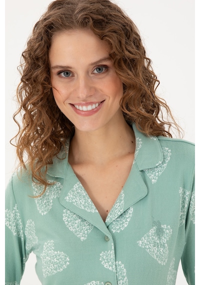 U.s. Polo Assn. Kadın Mint Pijama Takım 50302757-vr090 Mint Mint Yeşili