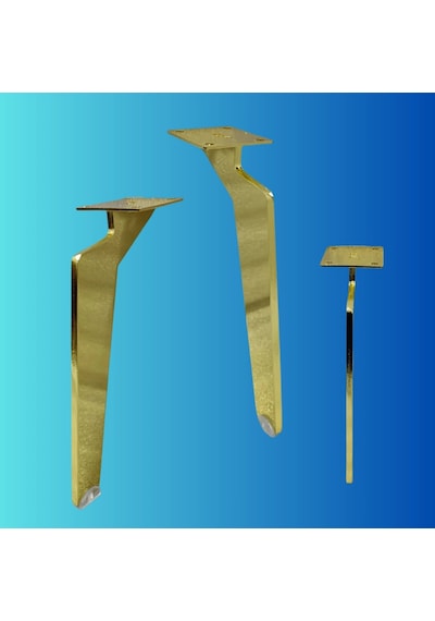 20 Cm Metal Tabanca Ayak Koltuk Ayağı Mobilya Ayağı Ünite Ayağı Konsol Ayağı Puf Berjer Ayağı Gold