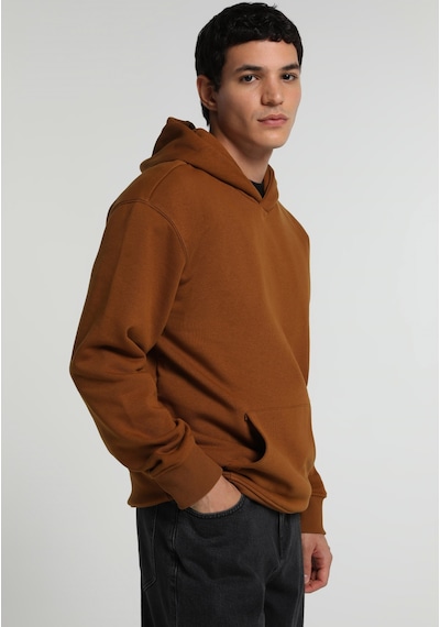 Colin's Colins Relaxed Fit Kapüşonlu Düz Erkek Kahverengi Sweatshirt Cl1082263 Q1.v2 Dcm Dark Camel