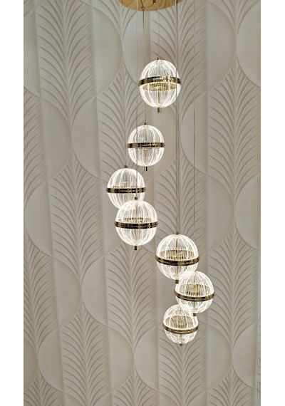 Modern Led Sarkıt Avize 6 Lı Sarı