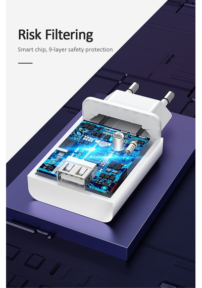 Usams US-CC083 T22 18W Hızlı Şarj Adaptörü QC3.0 – Apple Uyumlu iPhone 13 / Samsung S23 / Google Pixel 8