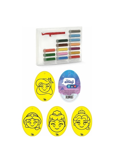 Disney Princess Emojiler Eğitici Ve Eğlenceli Kum Boyama Seti 4in1-red Castle Dso-05