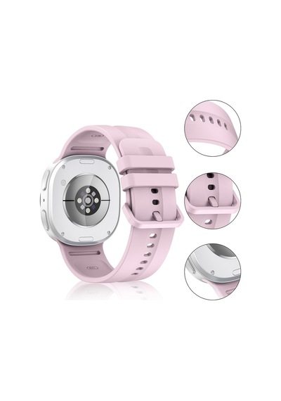 Galaxy Watch 8 40mm 22mm Uyumlu Silikon Kordon Krd-159 - Pembe - T43845