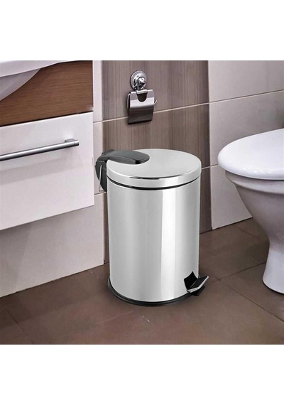 Noksi Pedallı Çöp Kovası Krom 12 Lt Çok Renkli