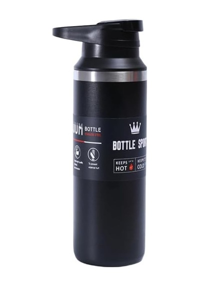 Çelik İçli Termos 500 Ml Siyah Skm018 Açık Beyaz