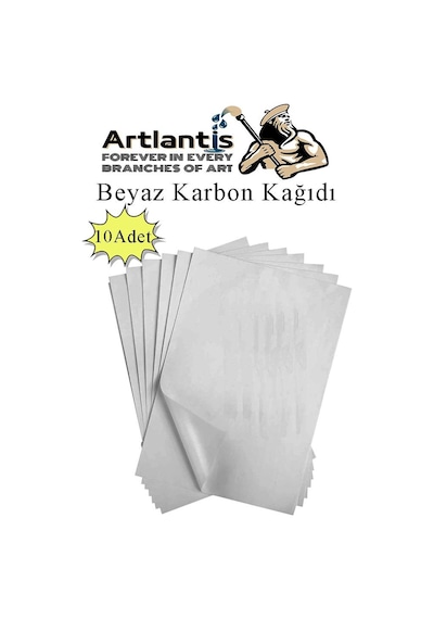 Beyaz Karbon Kağıdı A4 10 Adet 21x29,7 Cm Kopya Kağıdı Transfer Kağıdı Renkli Karbon Kağıdı