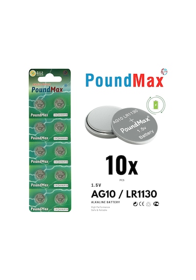 Lexroo 10 X Ag10, Lr54,1,5v Alkalin Düğme Pil