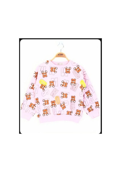 Toontoy Kız Çocuk Harf Baskılı Sweatshirt Pembe