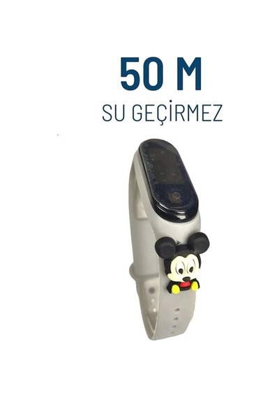 Dijital Dokunmatik Led Ekran Su Geçirmez Figürlü Çocuk Kol Saati Gri1 - 624169648