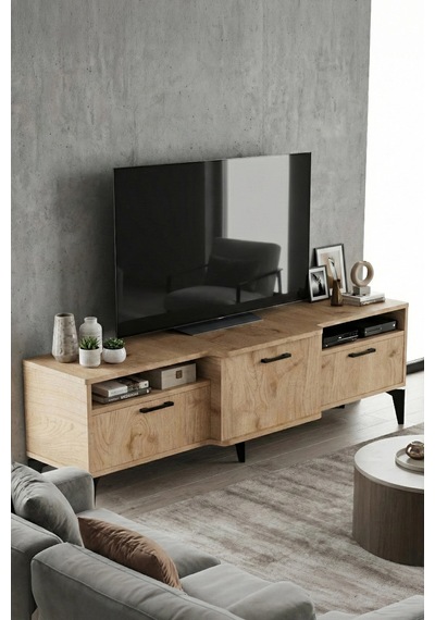 Mistral Tv Sehpası Suntalam Bej 160x40 Cm Çok Renkli