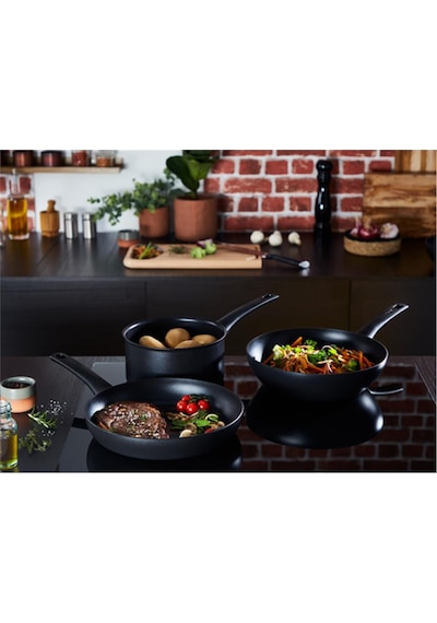 Tefal Titanyum 3X UltimateOne Indüksiyon Tabanlı Tava Seti 20 - 26 CM Siyah