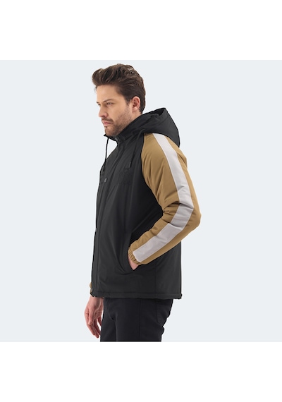 Slazenger HINOX Erkek Kapüşonlu Siyah Mont & Kaban