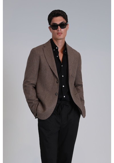 Lufian Daniel Spor Erkek Blazer Ceket Slim Fit Deve Tüyü Deve Tüyü 112140208100440 Deve Tüyü