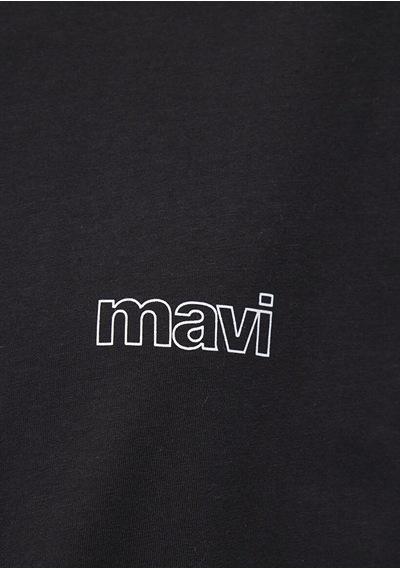 Mavi Kısa Kollu Siyah Kadın T-shirt M1611309-900 SIYAH