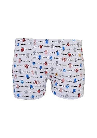 Tutku 6Lı Erkek Çocuk Renkli Boxer Desenli Baskılı Pamuklu Rahat