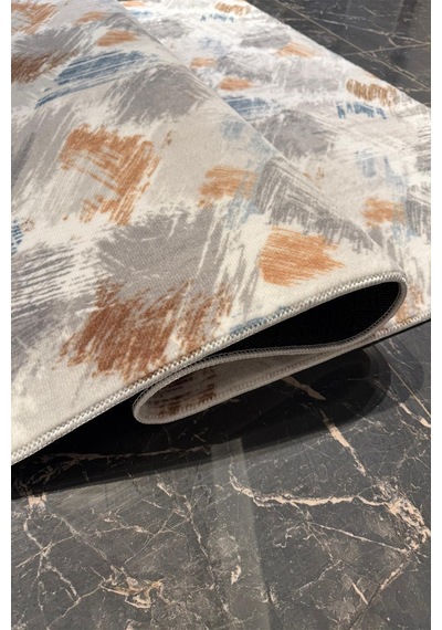 Villadia Home Textile Kaymaz Taban Modern Desen Halı Yolluk Leke Tutmaz Kolay Temizlenir Koridor Salon Yatak Mutfak Odası Vd4043multi Multi