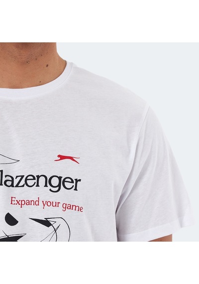 Slazenger KARNEN IN Oversize Erkek Tişört Beyaz