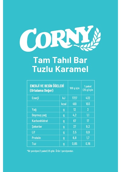 Corny Tam Tahıl Bar Tuzlu Karamel X 12 Adet