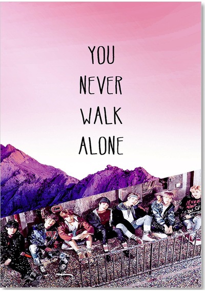 Cakasepetim Ahlap Tablo Bts Koreli Gençler You Never Walk Alone Ahşap Mdf Tablo