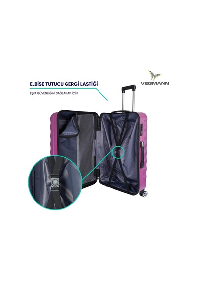 Vegmann Delphin Violet Büyük Boy Valiz