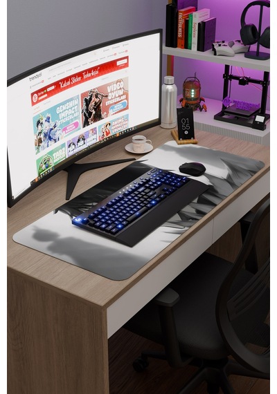 Black Clover Anime V4 - 90x40 Xxl Gaming Kauçuk Kaymaz Taban Mouse Pad Fare Altlığı