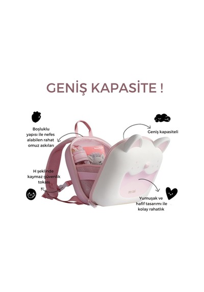 Zoyzoıı Animal Serisi Sırt Çantası / Pink Fox Çok Renkli