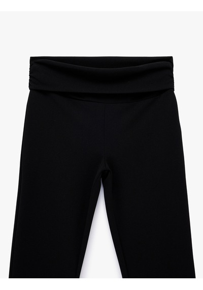 Koton Slim Fit Normal Bel Düz Paça Tayt Pantolon Siyah 6wal40109ık Siyah