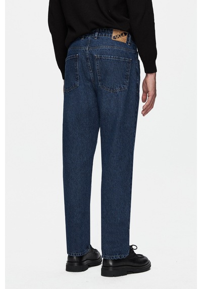 Ucla Benıto Mavi Denim Nakışlı Baggy Fit Erkek Pantolon Mavi