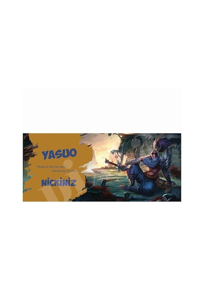 Yasuo Kişiye Özel İsimli Kupa Bardak (League Of Legends, Lol)