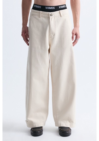 Vamos Relaxed Fit Pantolon Taş