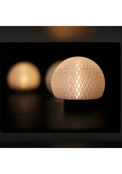 Orbs Desenli 3d Baskı Tealight Gece Lambası Pla Malzeme 10 Cm 1 Adet Tealight Dahil 7 X 10