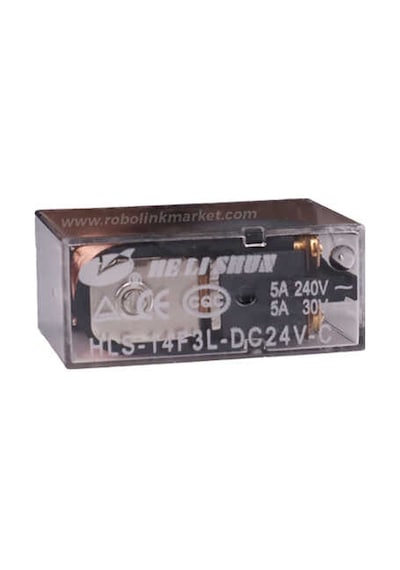 Helishun 24V 5A Çift Kontak Röle - Hls-14F3L-Dc24V-C