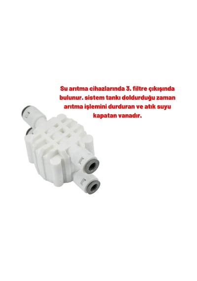 Su Arıtma Cihazı Shutoff Valve 4 Yollu Vana + Atık Kısıcı Flowlimit 300 Set