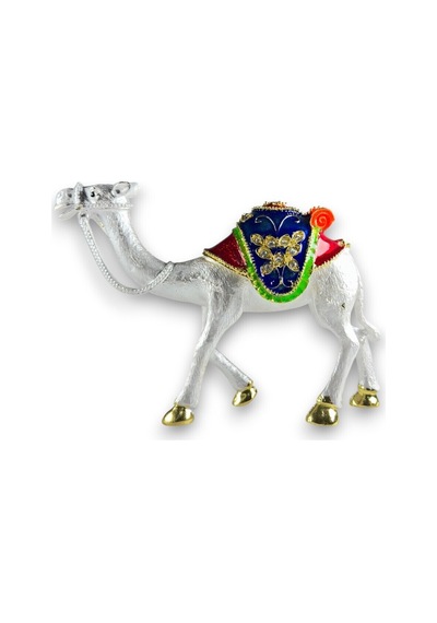Taşlı Dekoratif Deve Biblo Lüks Ve Zarif Şık Tasarım Süs Eşyası Hediyelik Ev Dekor 13x18 CM