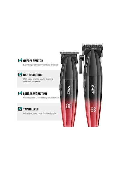 Vgr V-640 Profesyonel Saç Kesme Makinesi 9000 Rpm, Paslanmaz Çelik, Usb Şarjlı